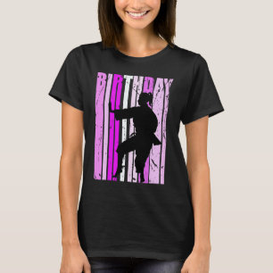 Camiseta Cinturão Branco De Karate Rosa De Aniversário Para