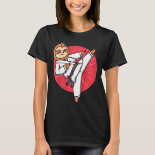 Camiseta Cinturão Preto de Karatê Infantil Preguiça Artes M