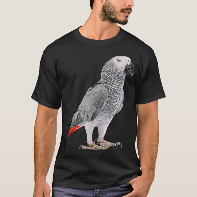 Camiseta Cinza africana Engraçada Camarão-Pássaro Verga Men (Frente)