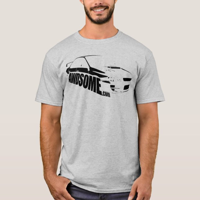 Camiseta cinza awdsome logo5 (Frente)