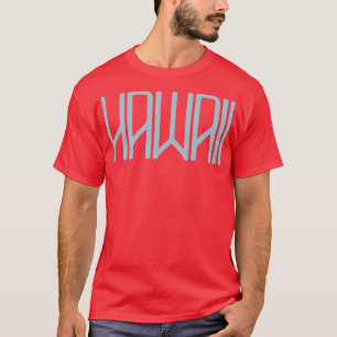 Camiseta Cinza Azul Hawaii Retro TSirt