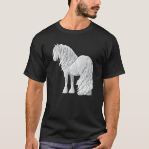 Camiseta Cinza Branca de Ananás Gypsy Vanner Irlandês Cob D