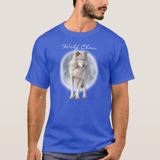 Camiseta Cinza branca Wolf & Full Moon WOLF CLAN Willife Ar