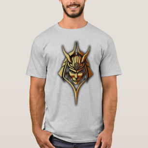 Camiseta Cinza com Logotipo da Máscara do Faraó