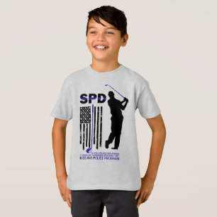 CAMISETA CINZA DA JUVENTUDE DO DEPARTAMENTO DA POLÍCIA DO