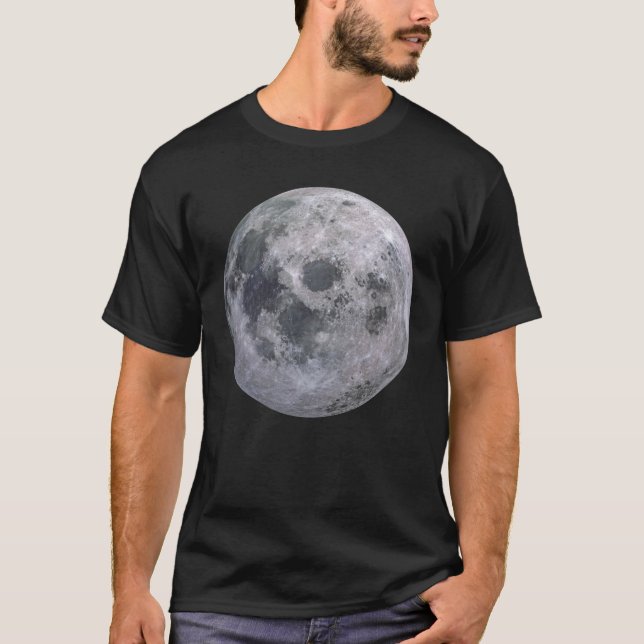 Camiseta Cinza da Lua Escura da Design (Frente)