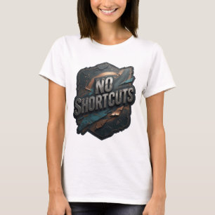 Camiseta Cinza da Moda Sem ATALHOS Slogan