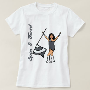 Camiseta Cinza de aço com Guarda de cor T-Shirt