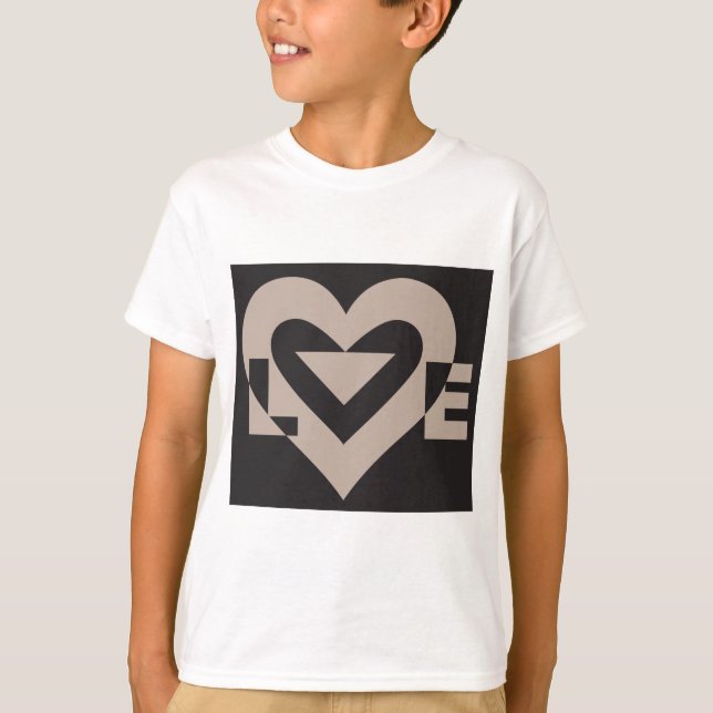 Camiseta Cinza de amor em preto (Frente)