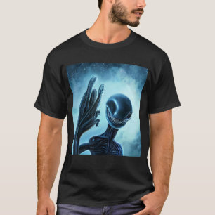 Camiseta cinza de área UAP 51 de OVNI alienígena fora deste