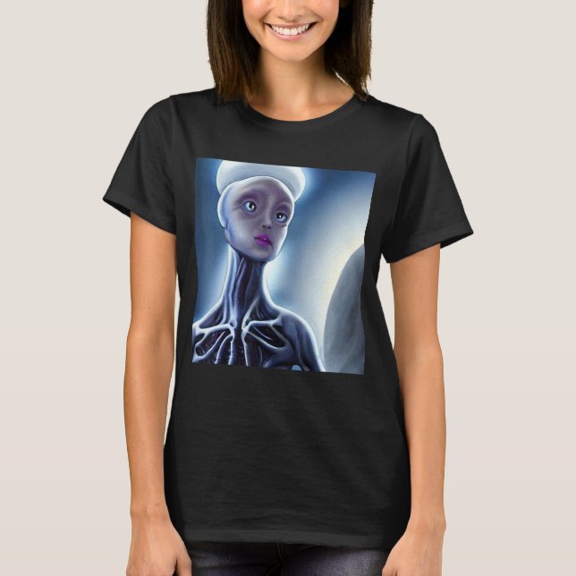 Camiseta cinza de área UAP 51 de OVNI alienígena fora deste (Frente)