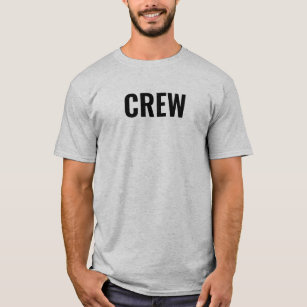 Camiseta Cinza de Funcionarios de Tripulação com Design Dup