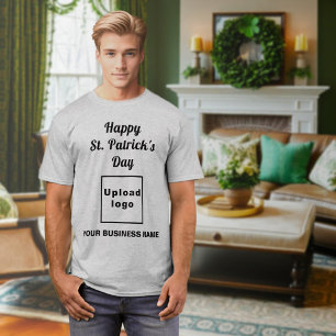 Camiseta cinza de negócios do Dia de São Patrício