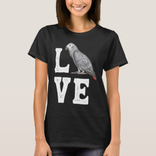 Camiseta Cinza de Papagaio-Trabalho de arte