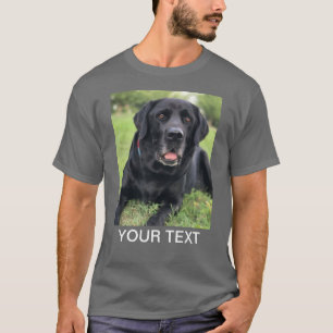 Camiseta Cinza de Pet Dog de Texto Personalizado