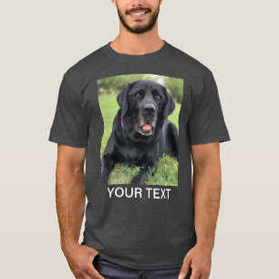 Camiseta Cinza de Pet Dog de Texto Personalizado