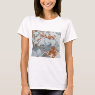 Camiseta Cinza de pintura acrílica de cobre Fundo de Abstra