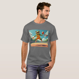 Camiseta cinza de Sapo de basquetebol