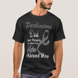 Camiseta Cinza de Sensibilização do Parkinsons Friso Apoio