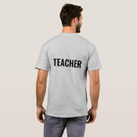 CINZA de texto do professor T-Shirt com Impressão