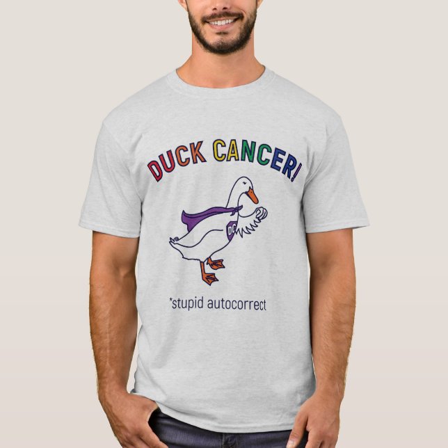 Camiseta Cinza do cancer do pato (Frente)