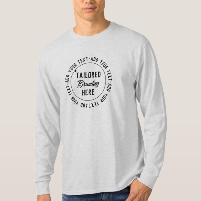 Camiseta Cinza do Logotipo da Equipe de Promoção (Frente)