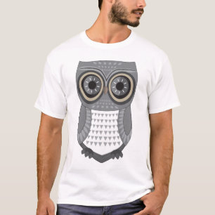 Camiseta Cinza do t-shirt da coruja