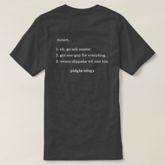 Camiseta cinza engraçada havaiana Unko Pidgin esti