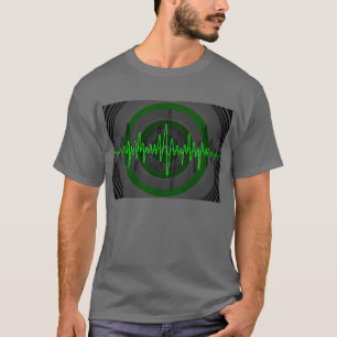 Camiseta Cinza escuro verde sadio do t-shirt