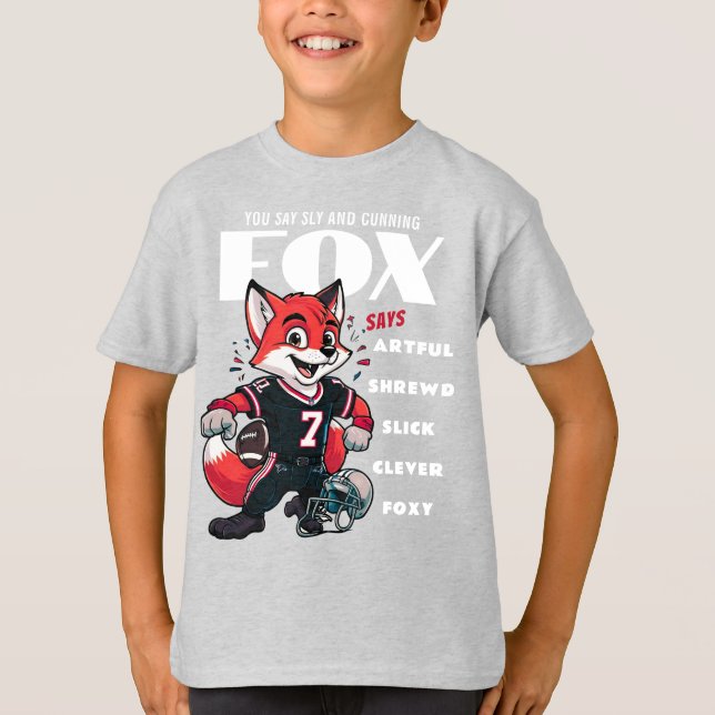 Camiseta Cinza Fox Fox Fox Clever Boys Ash (Frente)