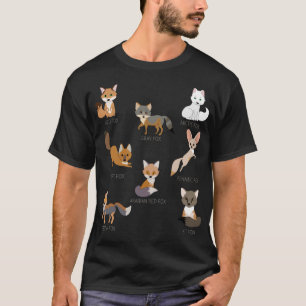Camiseta Cinza Fox Kit Fox Tibetan Fox Artic Fox Swift Fox