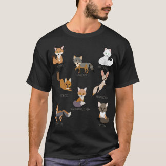 Camiseta Cinza Fox Kit Fox Tibetan Fox Artic Fox Swift Fox