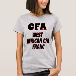Camiseta CINZA franco CFA da África Ocidental