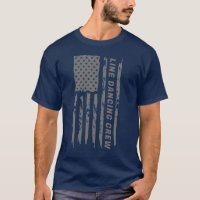 Cinza Freedom Flag Line Dancing Crew T Shirt