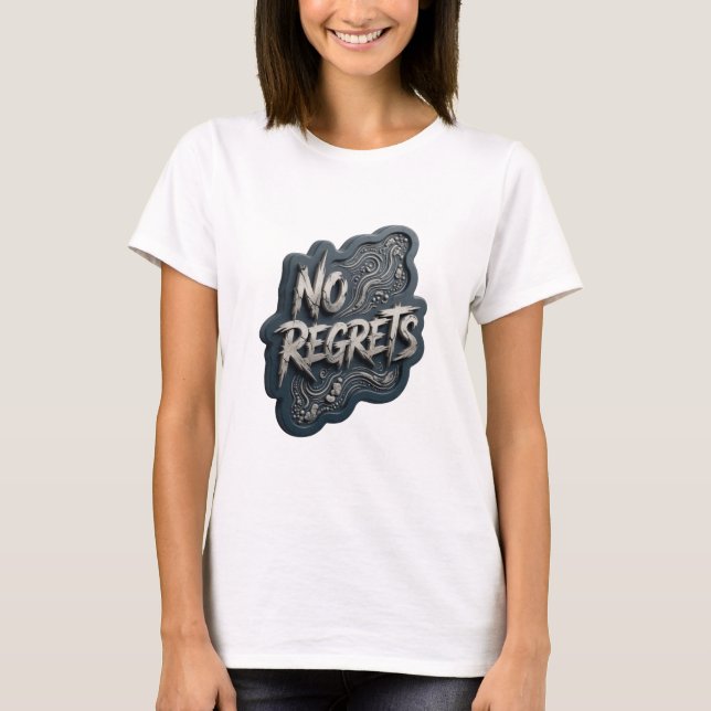 Camiseta Cinza Fresca com Declaração SEM ARREPENDI (Frente)