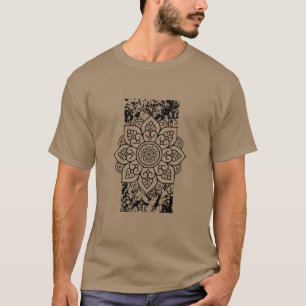 Camiseta Cinza Grunge Mandalas