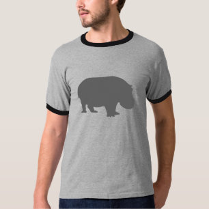 Camiseta Cinza Hippo Silhouette