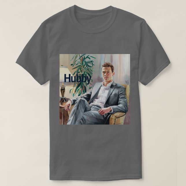 Camiseta Cinza Hubby T-Shirt (Frente do Design)