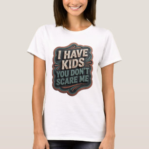Camiseta Cinza Icônico EU TENHO FILHOS VOCÊ NÃO ME ESCANTEI