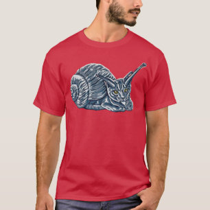 Camiseta Cinza Kitten Snail