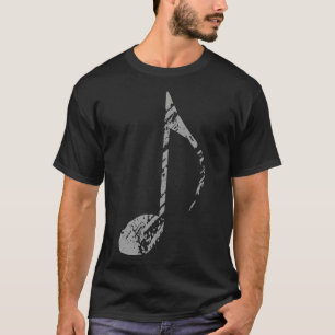 Camiseta Cinza legal Grunge Music Note