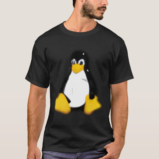 Camiseta Cinza Linux Linux Pequeno (Frente)