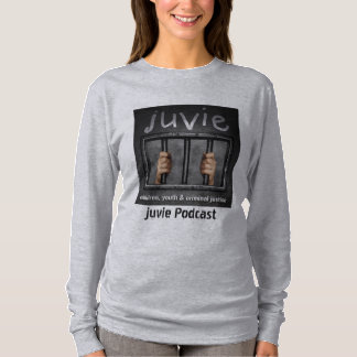 Camiseta cinza Longo-Sleeved logotipo do t-shirt do juvie