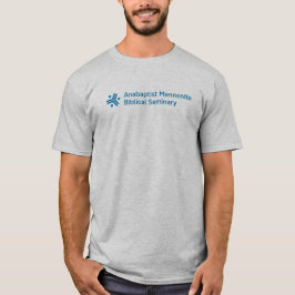 Camiseta cinza masculina com grande logotipo AMBS