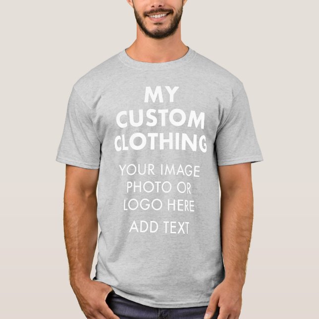 Camiseta cinza personalizada para HOMENS (Frente)
