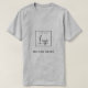 Camiseta Cinza Preto Personalizada Empresa Adicione Seu Log (Frente do Design)