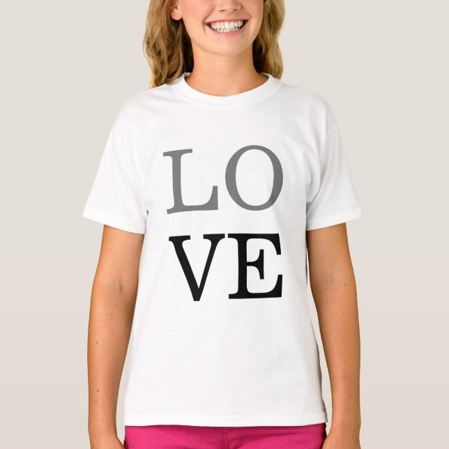 Camiseta Cinza Preto Script Amor Casamento  (Frente)