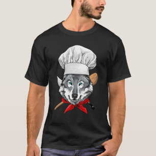 Camiseta Cinza Restaurante Cozinha Cozinha Wolf Chef Cozinh