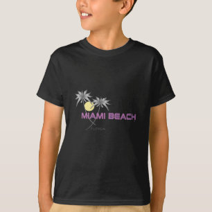 Camiseta Cinza Rosa de Miami Beach