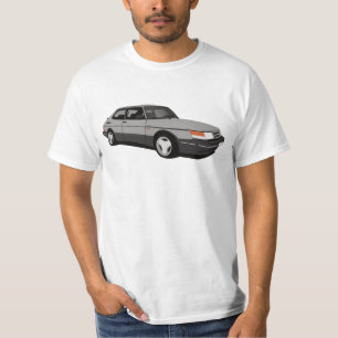 Camiseta Cinza SAAB 900 Turbo 16 Aero Coupé